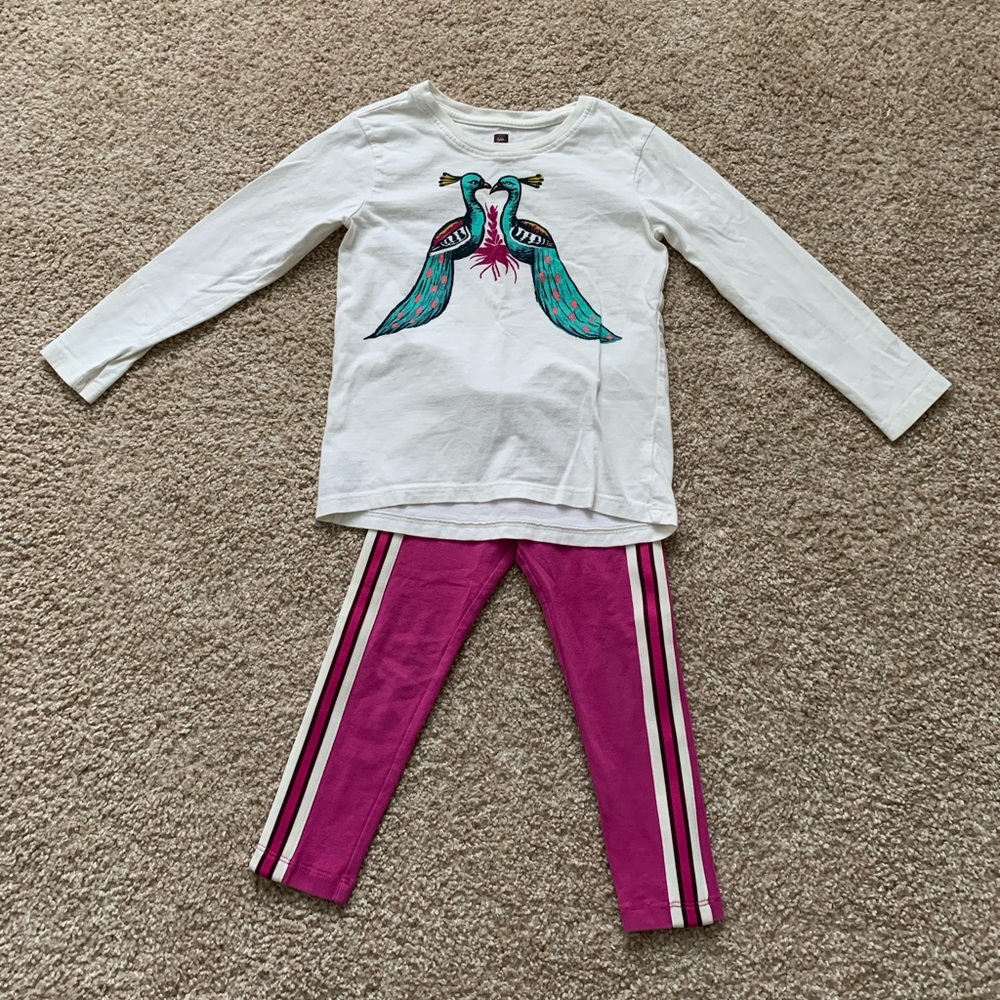 EUC Tea Collection Baby Girls Matching Set